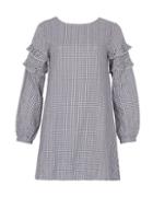 Dorothy Perkins *blue Vanilla Navy Frill Sleeve Smock Dress