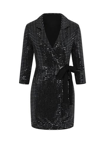 Dorothy Perkins *girls On Film Silver Wrap Dress