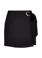 Dorothy Perkins *black Wrap Eyelet Skort