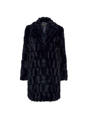 Dorothy Perkins Black Midnight Squiggle Faux Fur Coat