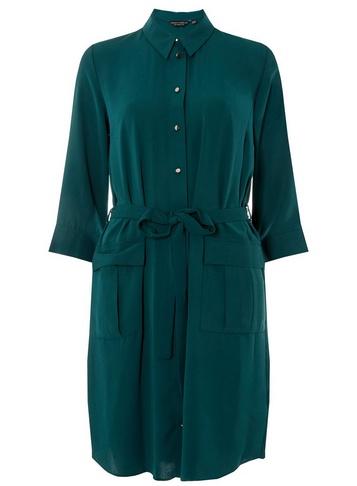 Dorothy Perkins Teal Pocket Shirt Dress