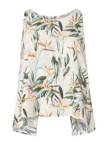 Dorothy Perkins *only Pink Slit Back Printed Top