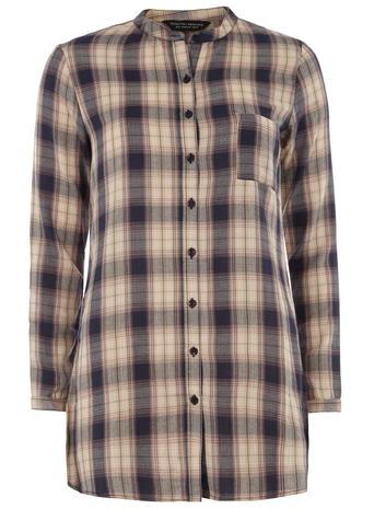 Dorothy Perkins Blush And Navy Check Tunic