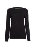 Dorothy Perkins Black Embellished Choker Jumper