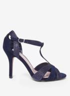 Dorothy Perkins Wide Fit Navy 'brooklyn' T-bar Sandals