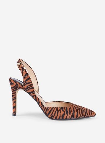 Dorothy Perkins Wide Fit Tiger Print Destiny Court Shoes