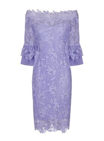 Dorothy Perkins *paper Dolls Blue Lace Bardot Dress