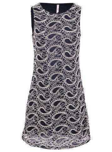 Dorothy Perkins *izabel London Black Lace Overlay Shift Dress