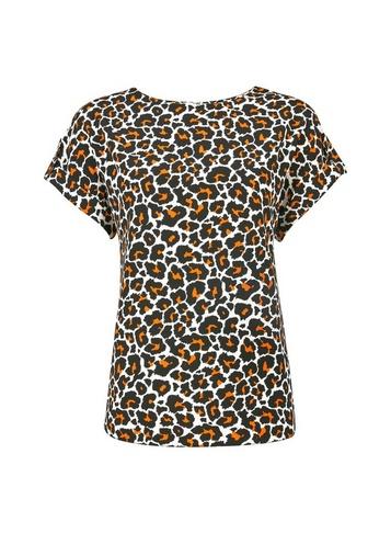 Dorothy Perkins Multi Coloured Animal Print Turn Back Sleeve Top