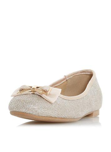 Dorothy Perkins *head Over Heels By Dune Gold Haze Flat Shoes