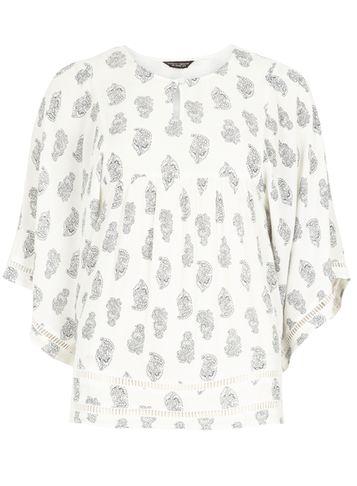 Dorothy Perkins Paisley Wide Sleeve Gypsy Top