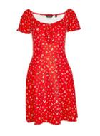 Dorothy Perkins Red Ditsy Print Scoop Neck Skater Dress