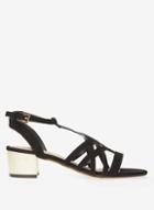 Dorothy Perkins Black Sarah Heeled Sandals