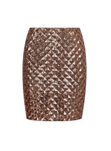 Dorothy Perkins Bronze Diamond Sequin Skirt
