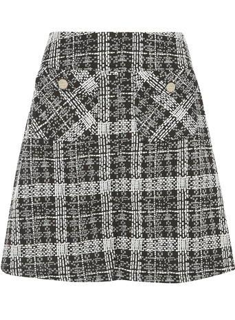 Dorothy Perkins Mono Check A Line Mini Skirt