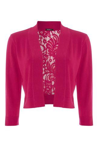 Dorothy Perkins *roman Originals Orchid Lace Back Shrug