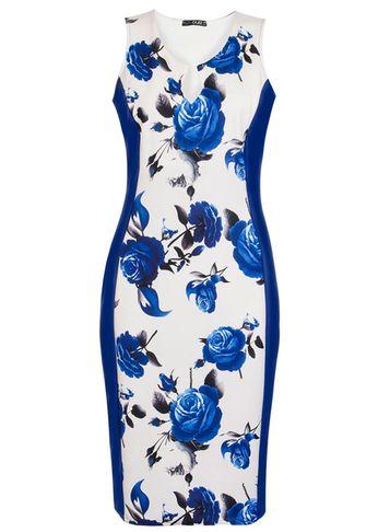Dorothy Perkins *quiz Blue Floral Panel Dress
