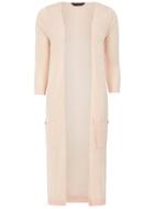 Dorothy Perkins Rose Rib Sparkle Long Line Cardigan