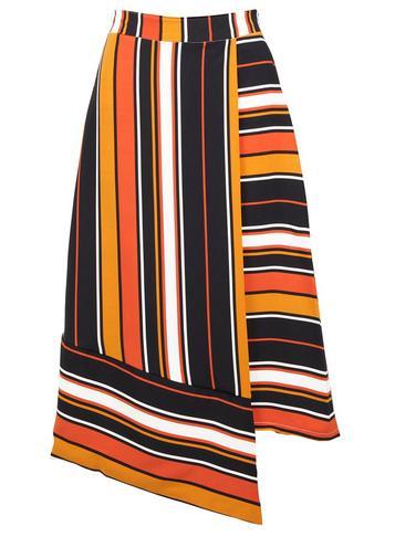Dorothy Perkins *izabel London Orange Asymmetric A-line Skirt
