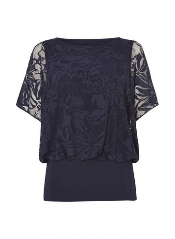 *roman Originals Navy Double Layer Top