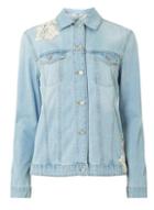 Dorothy Perkins Blue Bleach Lace Applique Denim Jacket