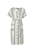 Dorothy Perkins Grey Sage Stripe Midi Dress
