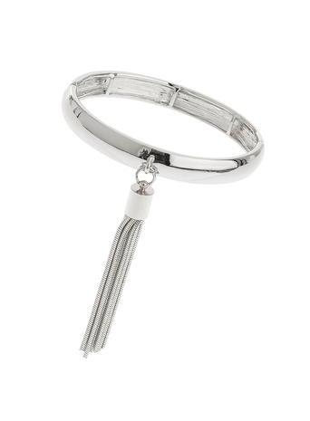 Dorothy Perkins Silver Tassel Bangle
