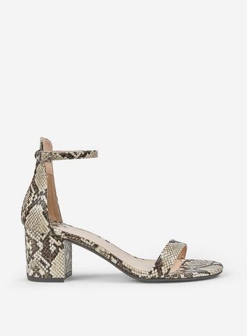 Dorothy Perkins Wide Fit Multi Colour 'sinner' Snake Print Block Heel Sandals