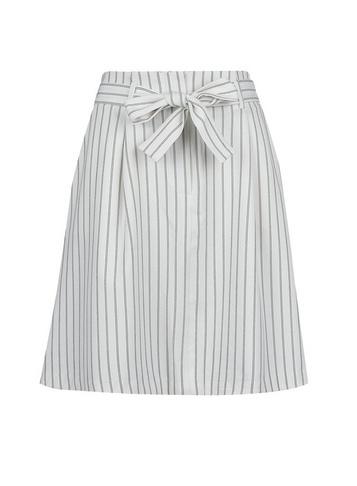 *vila Cream Pinstriped Skirt
