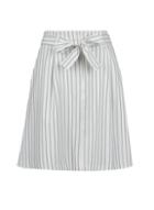 *vila Cream Pinstriped Skirt