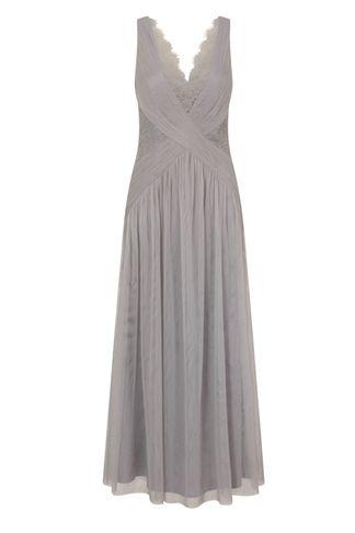 Dorothy Perkins *little Mistress Grey Lace Maxi Dress
