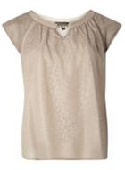 Dorothy Perkins *billie Black Label Gold Trim Detail Blouse