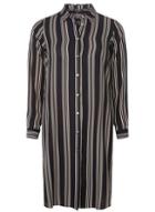 Dorothy Perkins Navy Striped Split Side Shirt