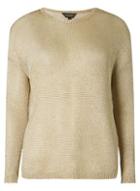 Dorothy Perkins Gold Metallic Jumper