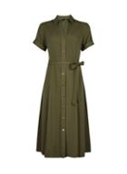 Dorothy Perkins Khaki Button Midi Shirt