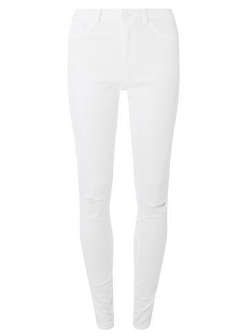 Dorothy Perkins *tall White 'darcy' Ripped Jeans
