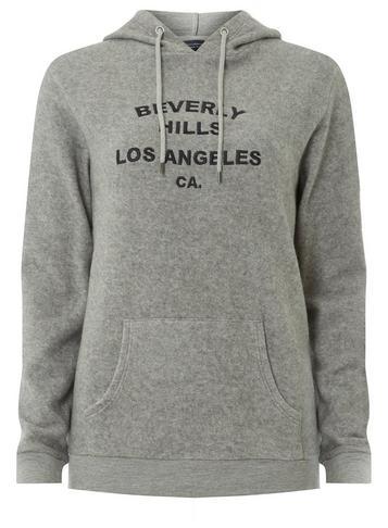 Dorothy Perkins *tall 'beverly Hills' Burshed Hoodie