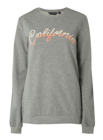 Dorothy Perkins *tall Grey 'california' Motif Sweatshirt