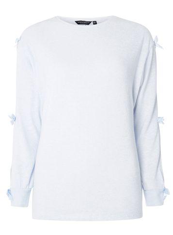 Dorothy Perkins Light Blue Bow Sleeve Top