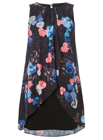 Dorothy Perkins *billie & Blossom Black 'pansy' Trapeze Dress