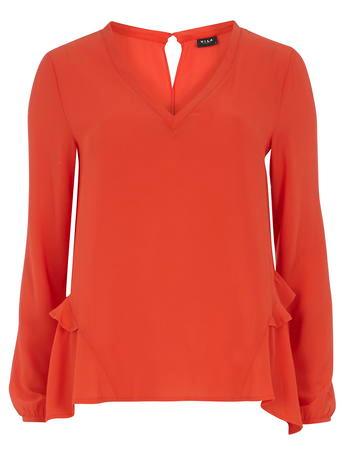 Dorothy Perkins * Vila Orange V Neck Blouse