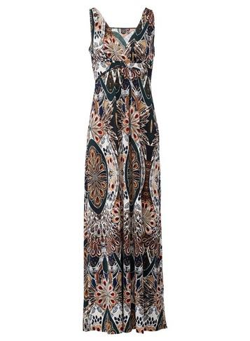 *izabel London Multi Colour Peacock Print Maxi Dress