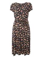 *billie & Blossom Tall Navy Ditsy Print Viscose Dress