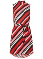 Dorothy Perkins Petite Multi Coloured Striped Roll Neck Shift Dress