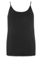 Dorothy Perkins Black Pom Pom Cami Top