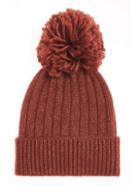 *quiz Rust Pom Pom Knitted Hat