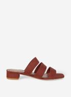 Dorothy Perkins Wide Fit Brown 'stormy' Triple Strap Sandals