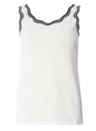Dorothy Perkins Ivory Scallop Embroidered Vest Top