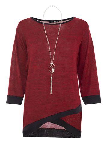 Dorothy Perkins *quiz Berry Lace Top