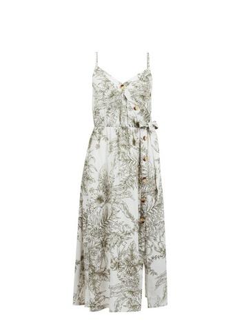 Dorothy Perkins Petite Khaki Toile De Jouy Dress